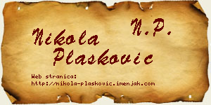 Nikola Plasković vizit kartica